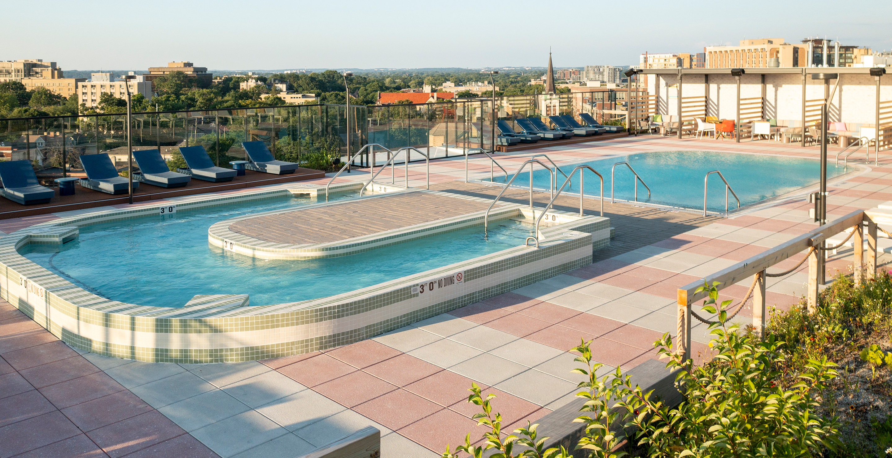 A resort-style swimming pool